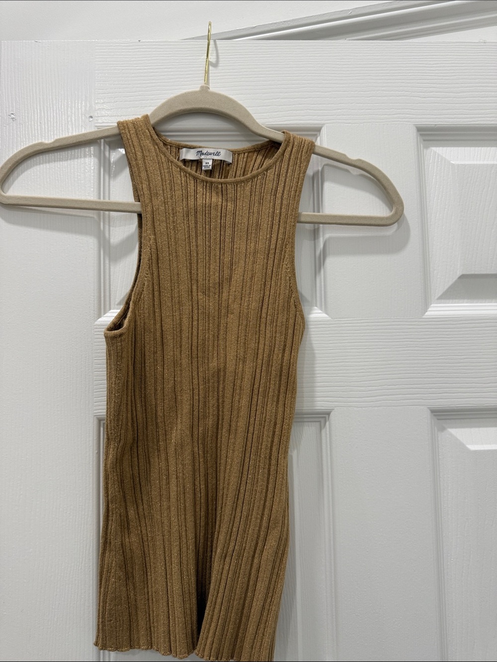 Madewell Ribbed Tank Top - camel/Gold